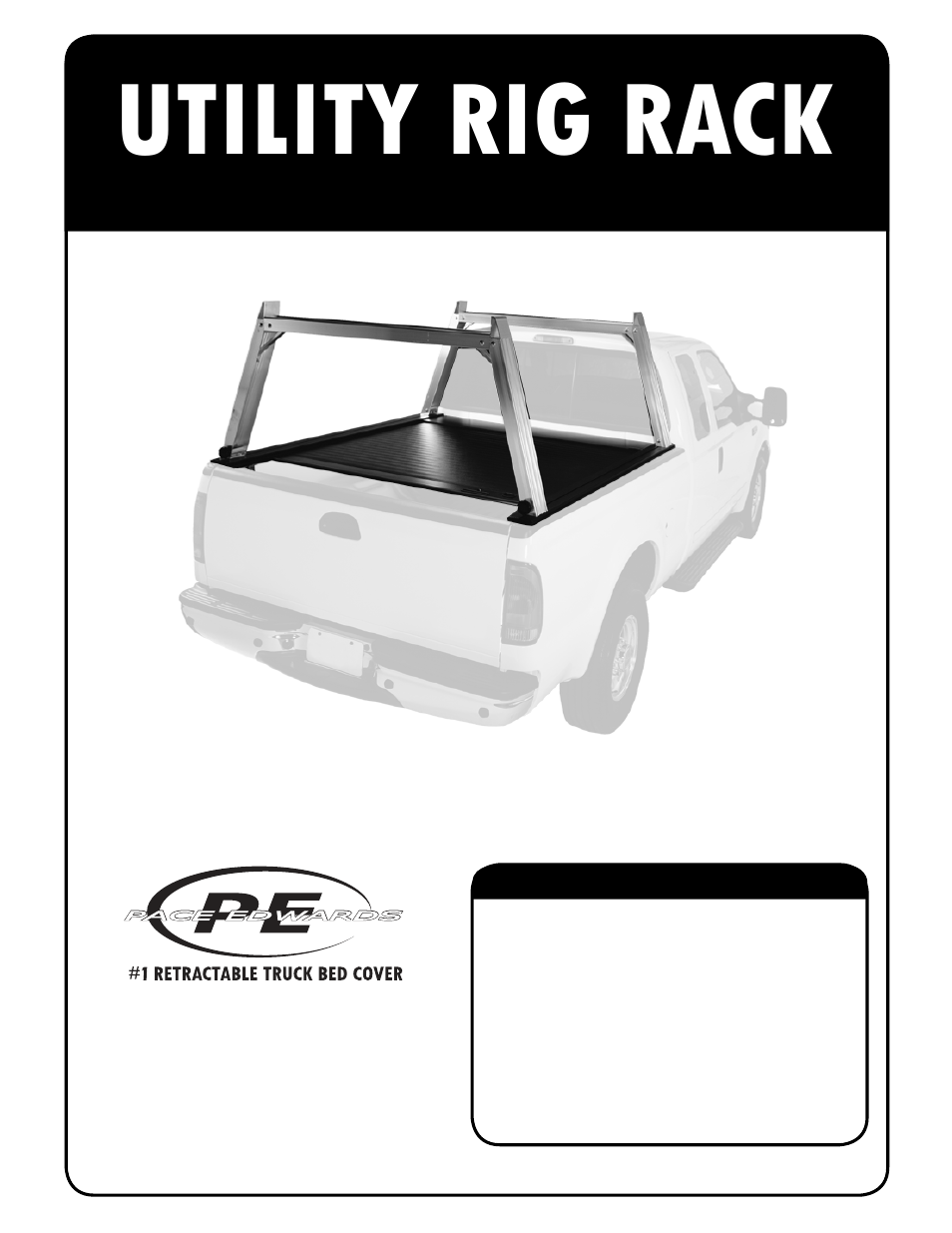 Pace-Edwards Utility Rig Rack User Manual | 16 pages