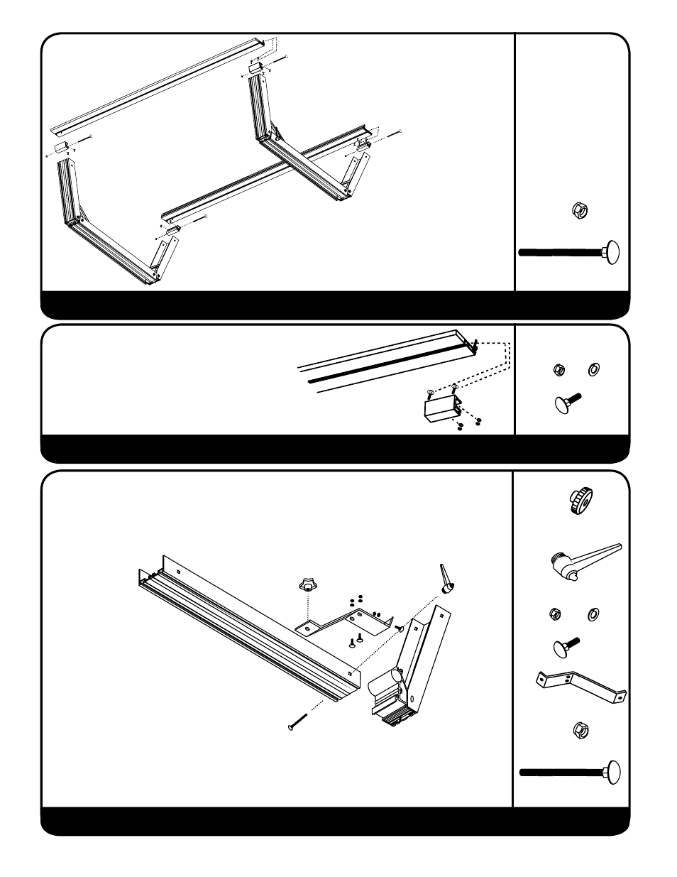 Step 4: assemble crossmembers, legs & bra ces, Step 6: install pickup tr usses on truss mounts | Pace-Edwards Utility Rig Rack User Manual | Page 12 / 16