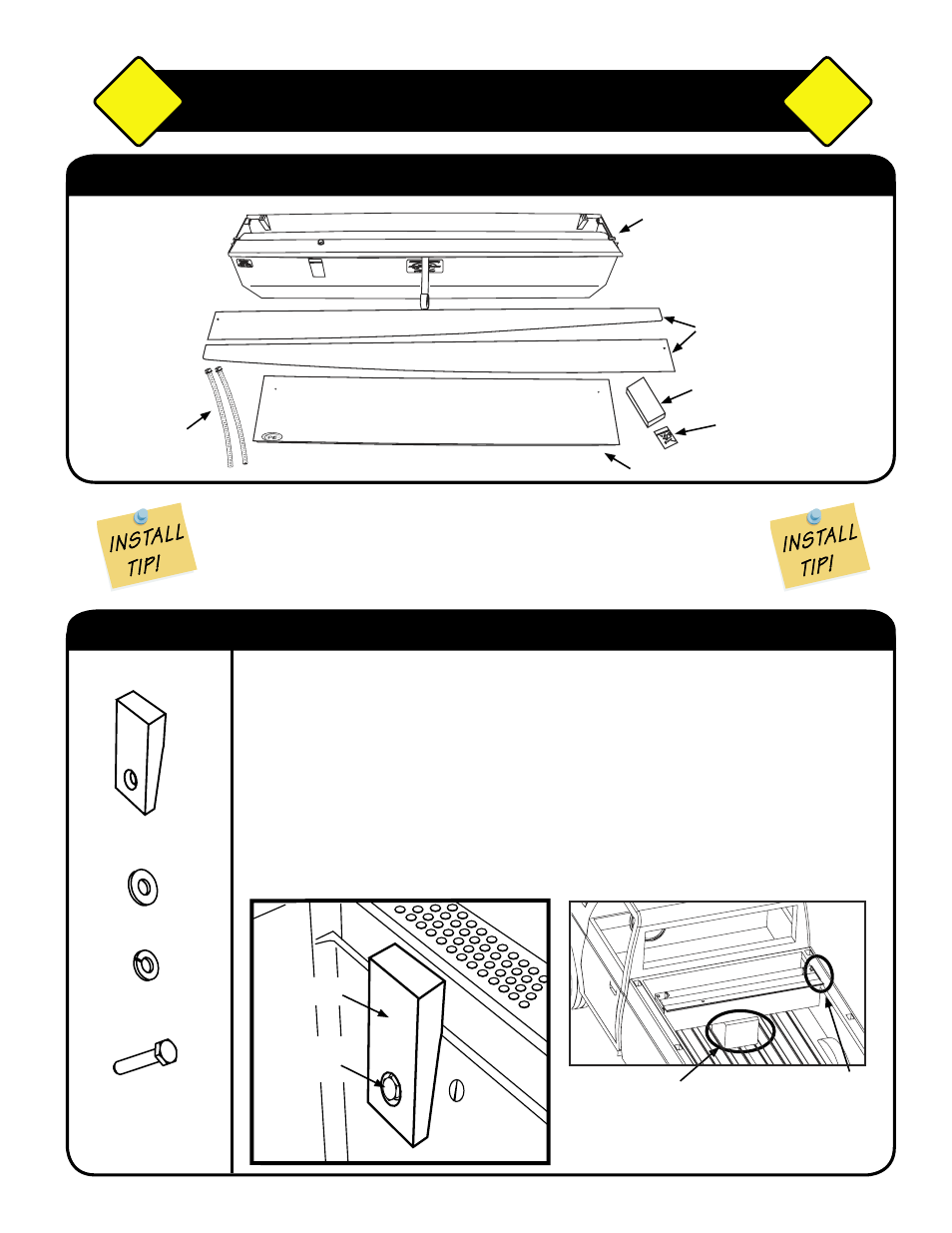 Step 2: positioning canister, Packaging contents, Caution | Pace-Edwards JR Series Ford Explorer Sport Trac User Manual | Page 3 / 8