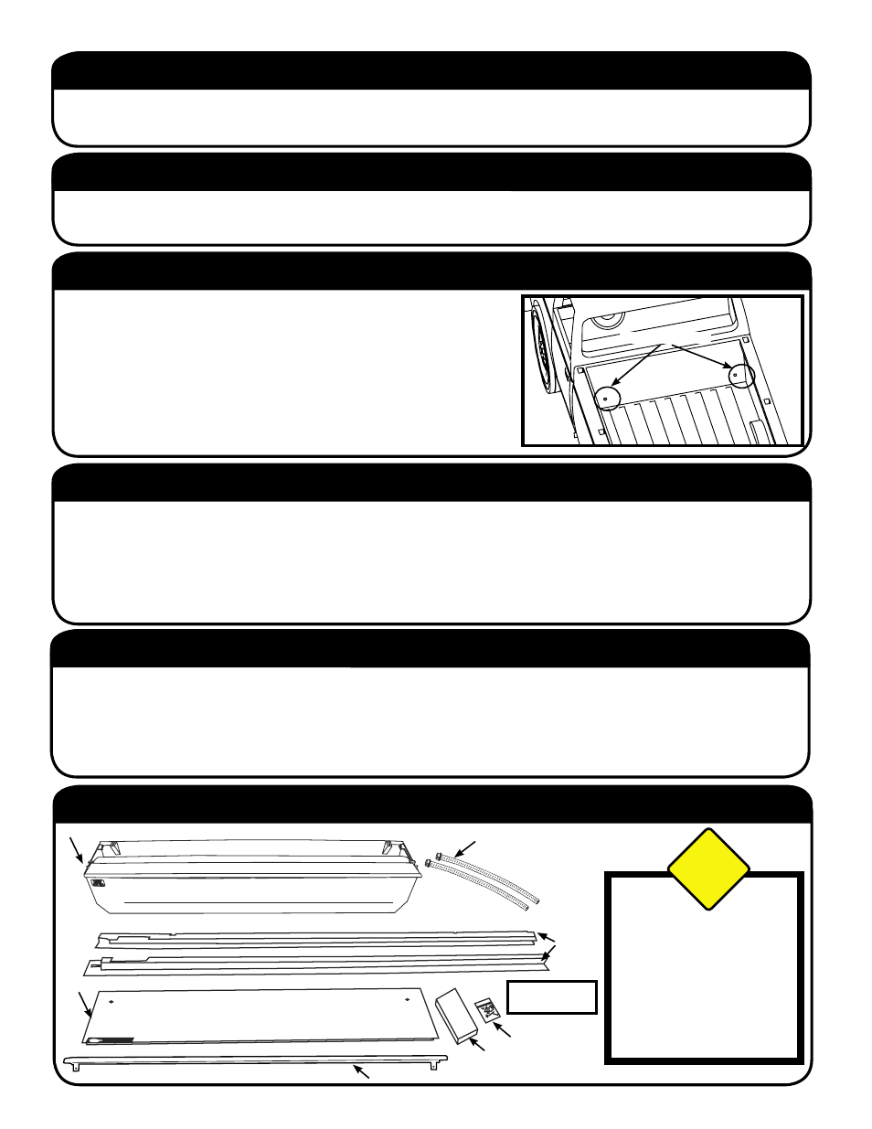 Tools required for assembly, Drain hole locations, Before you start | Optional wiring harness for dashboard switch, Step 1: remove contents & plywood packaging, Packaging contents, Caution | Pace-Edwards BL Ford Ranger User Manual | Page 2 / 8