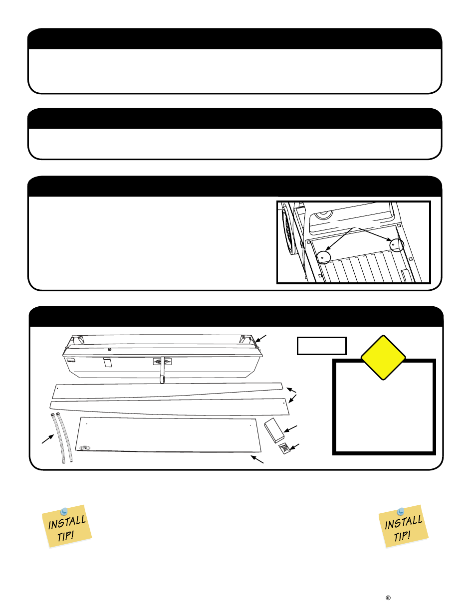 Drain hole locations, Caution | Pace-Edwards JR Series Isuzu D-Max XSB User Manual | Page 2 / 8