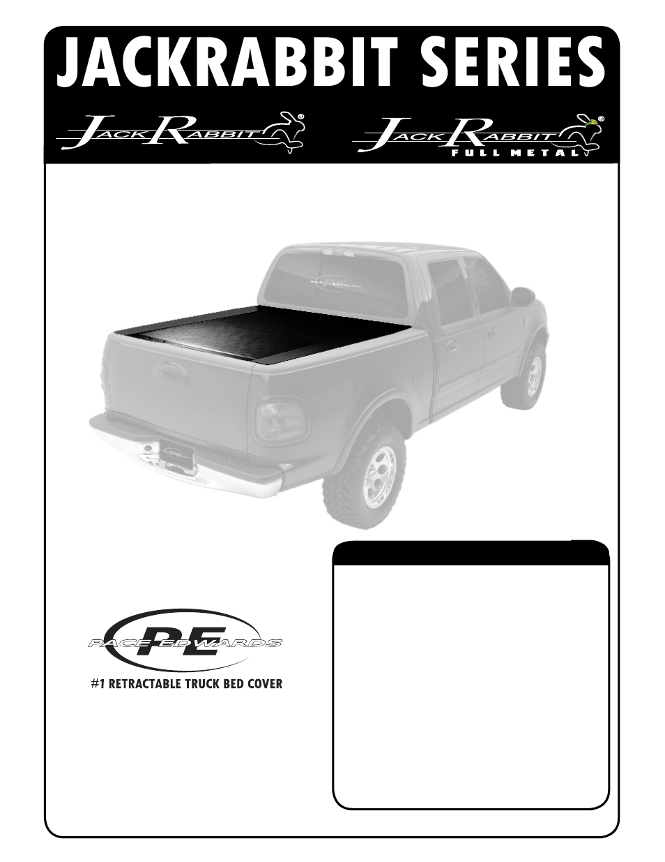Pace-Edwards JR Series Ford (2000-2003 Only!) SuperCrew User Manual | 8 pages