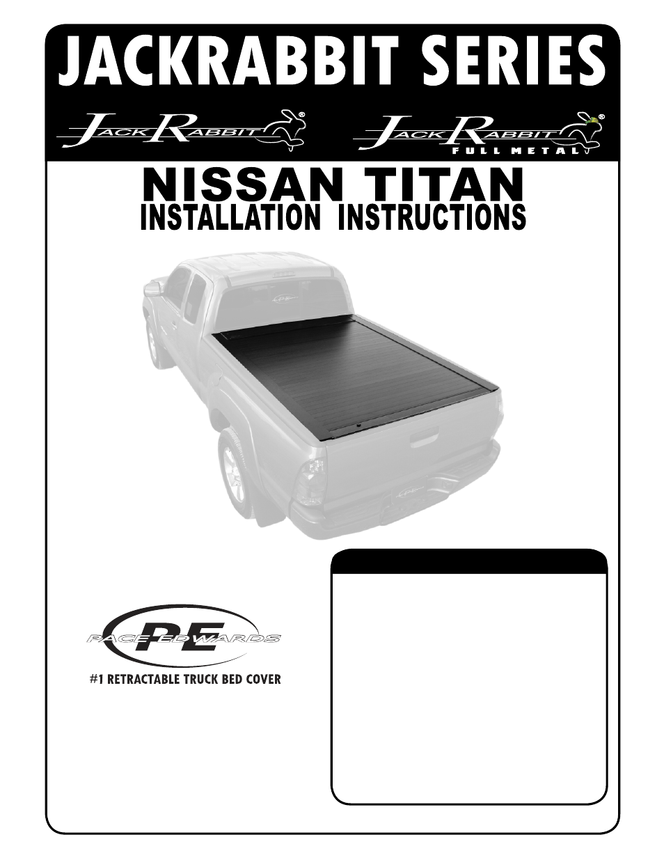 Pace-Edwards JR Series Nissan Titan User Manual | 8 pages