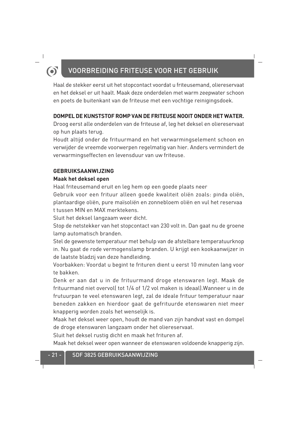 SINBO SDF 3825 User Manual | Page 22 / 48