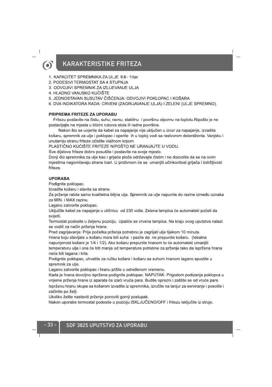 SINBO SDF 3825 User Manual | Page 34 / 48