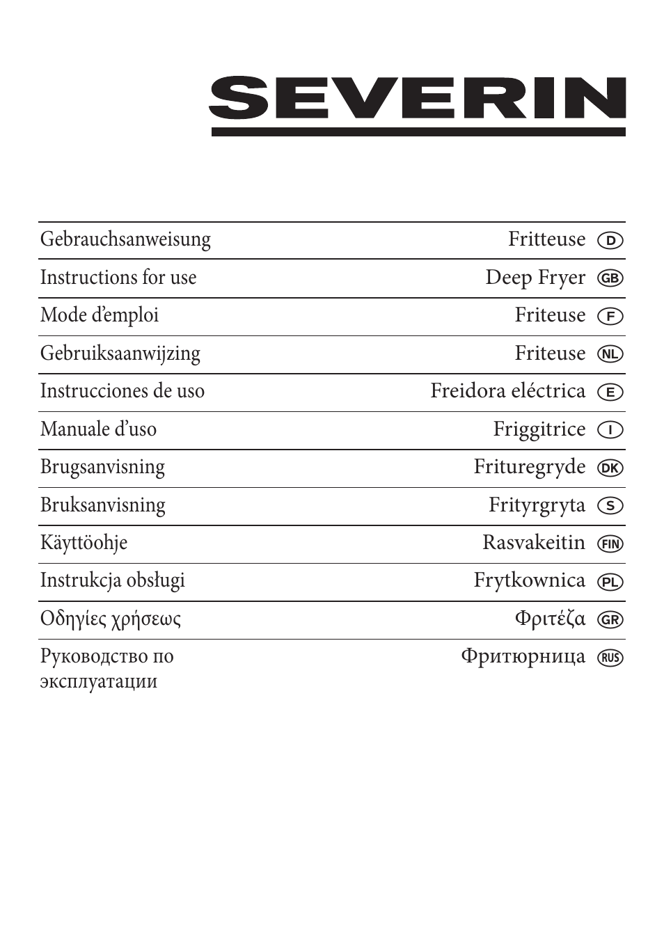 SEVERIN FR 2414 User Manual | 70 pages