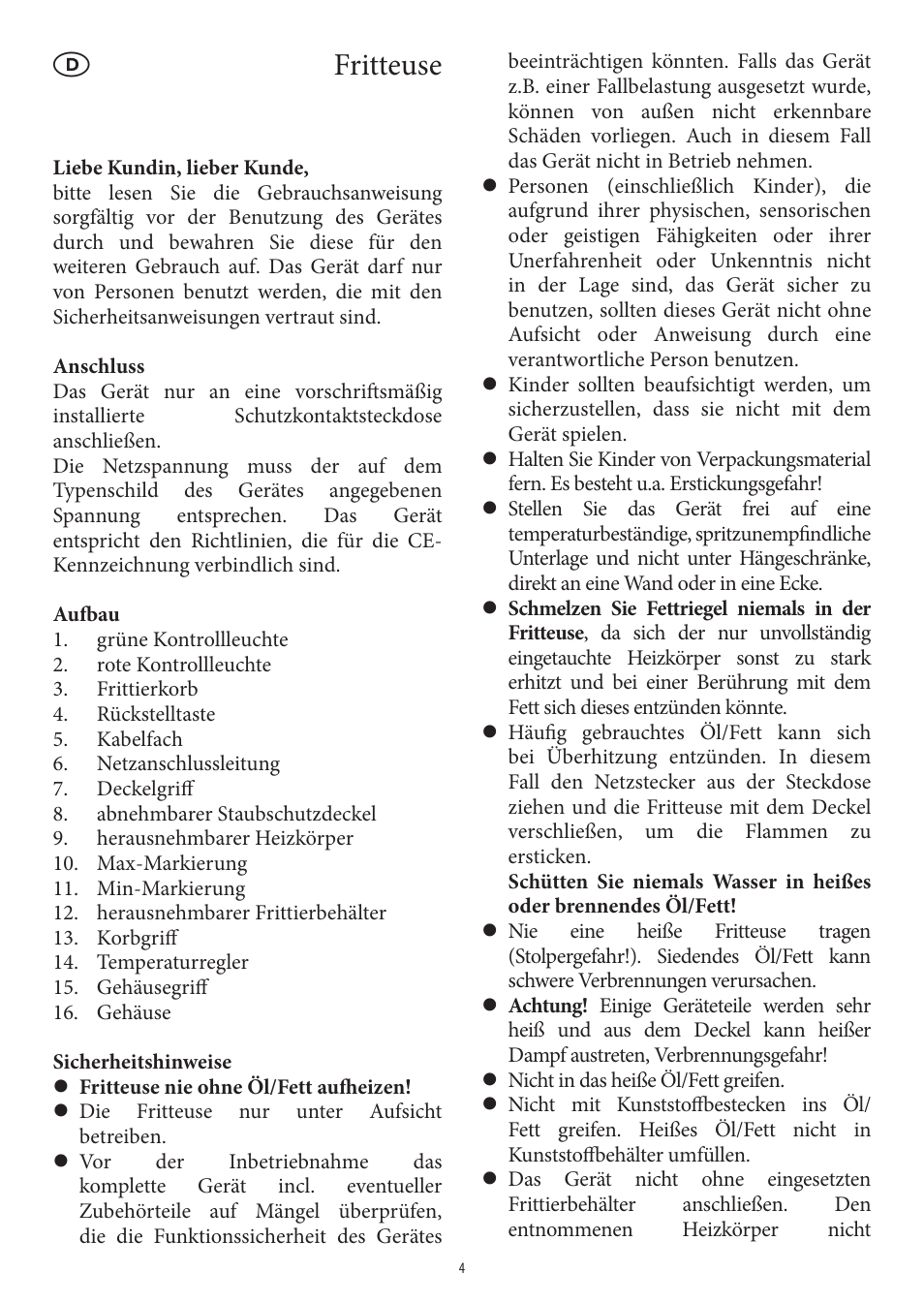 Fritteuse | SEVERIN FR 2414 User Manual | Page 4 / 70