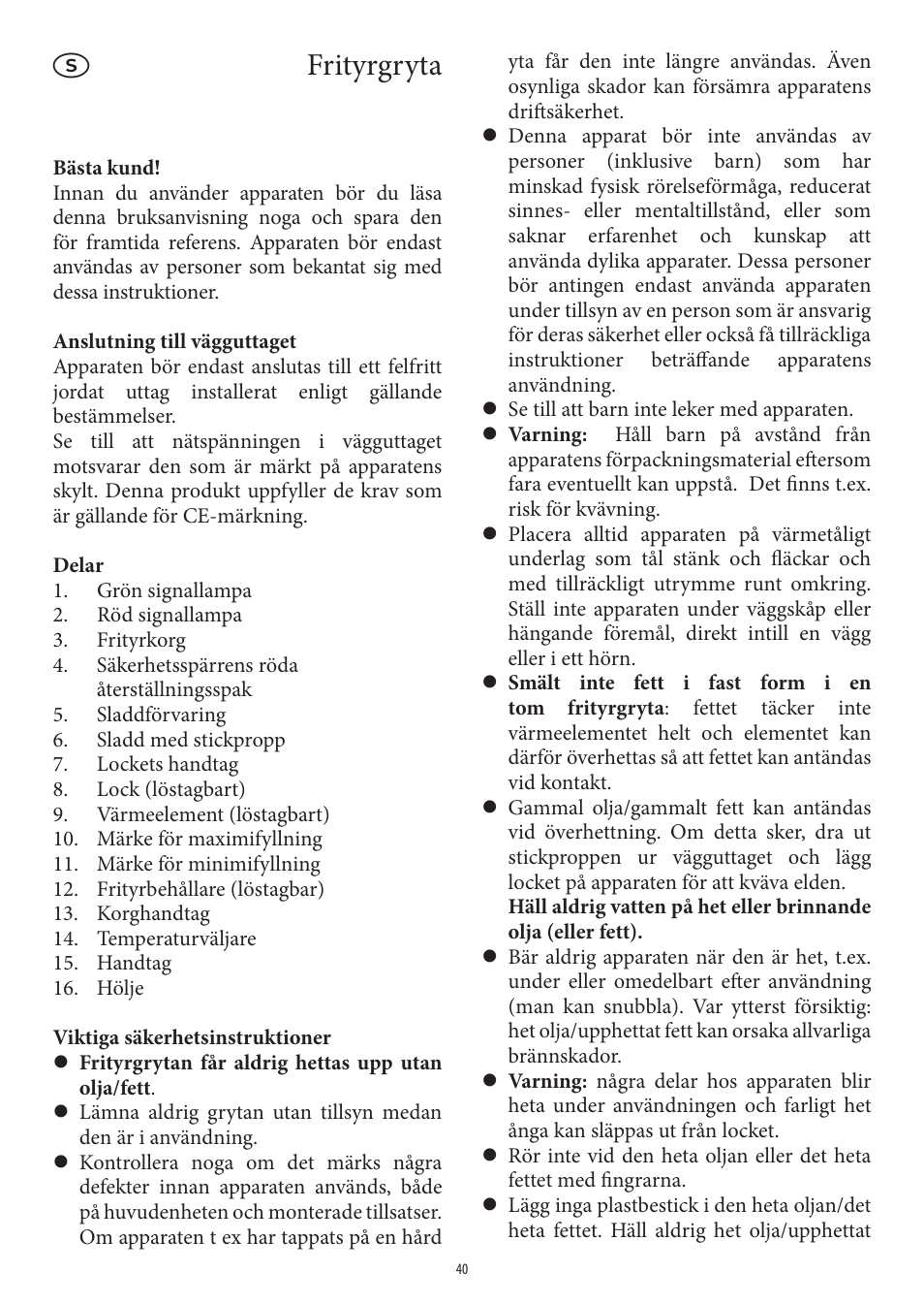 Frityrgryta | SEVERIN FR 2414 User Manual | Page 40 / 70