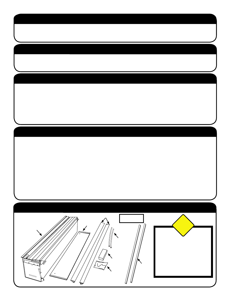 Step 1: remove contents & plywood packaging, Tools required for assembly: before you start, Caution | Pace-Edwards BL Dodge with RamBox User Manual | Page 2 / 8