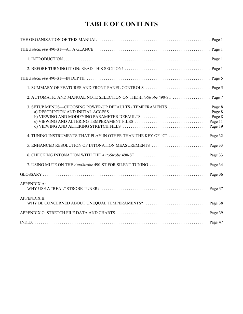 Peterson AutoStrobe 490ST User Manual | Page 2 / 44