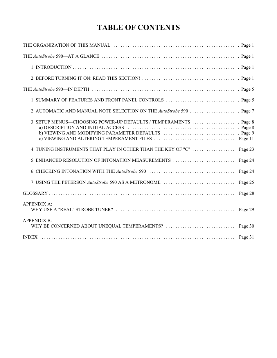 Peterson AutoStrobe 590 User Manual | Page 2 / 30