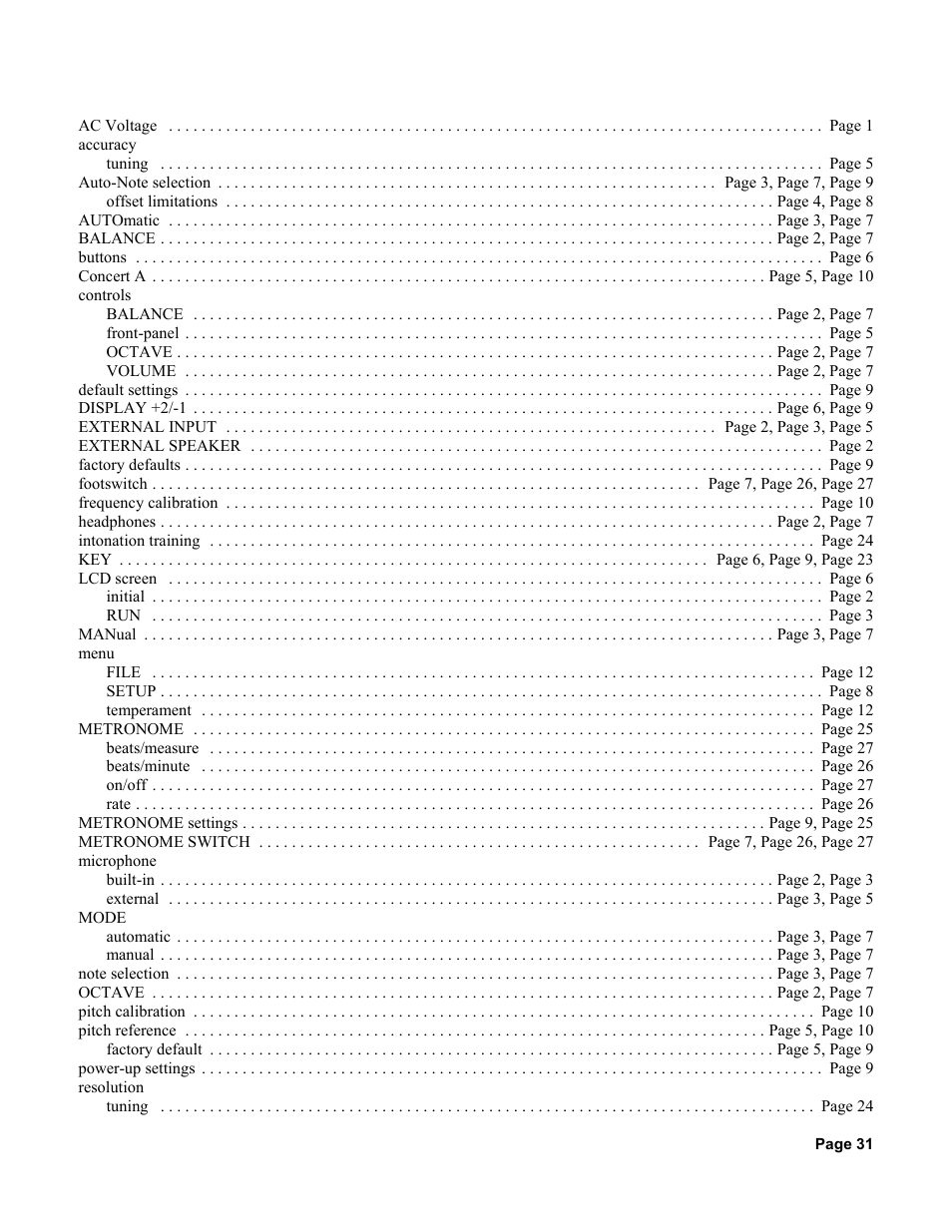 Peterson AutoStrobe 590 User Manual | Page 29 / 30