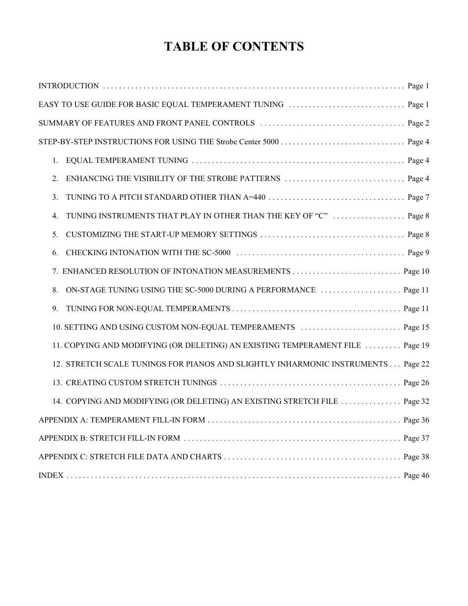 Peterson Strobe Center 5000-II User Manual | Page 2 / 50