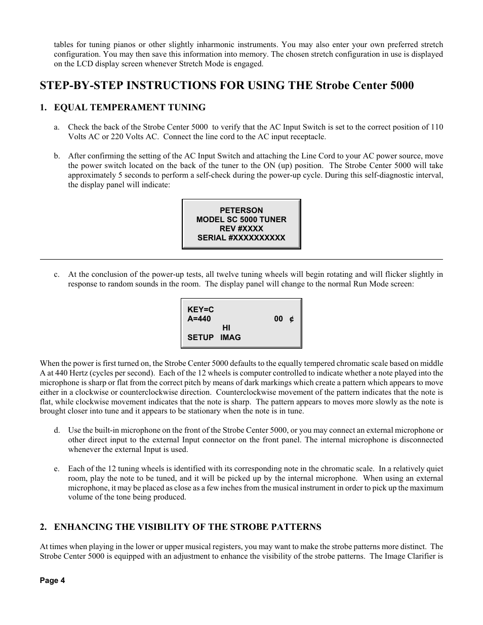 Peterson Strobe Center 5000-II User Manual | Page 6 / 50