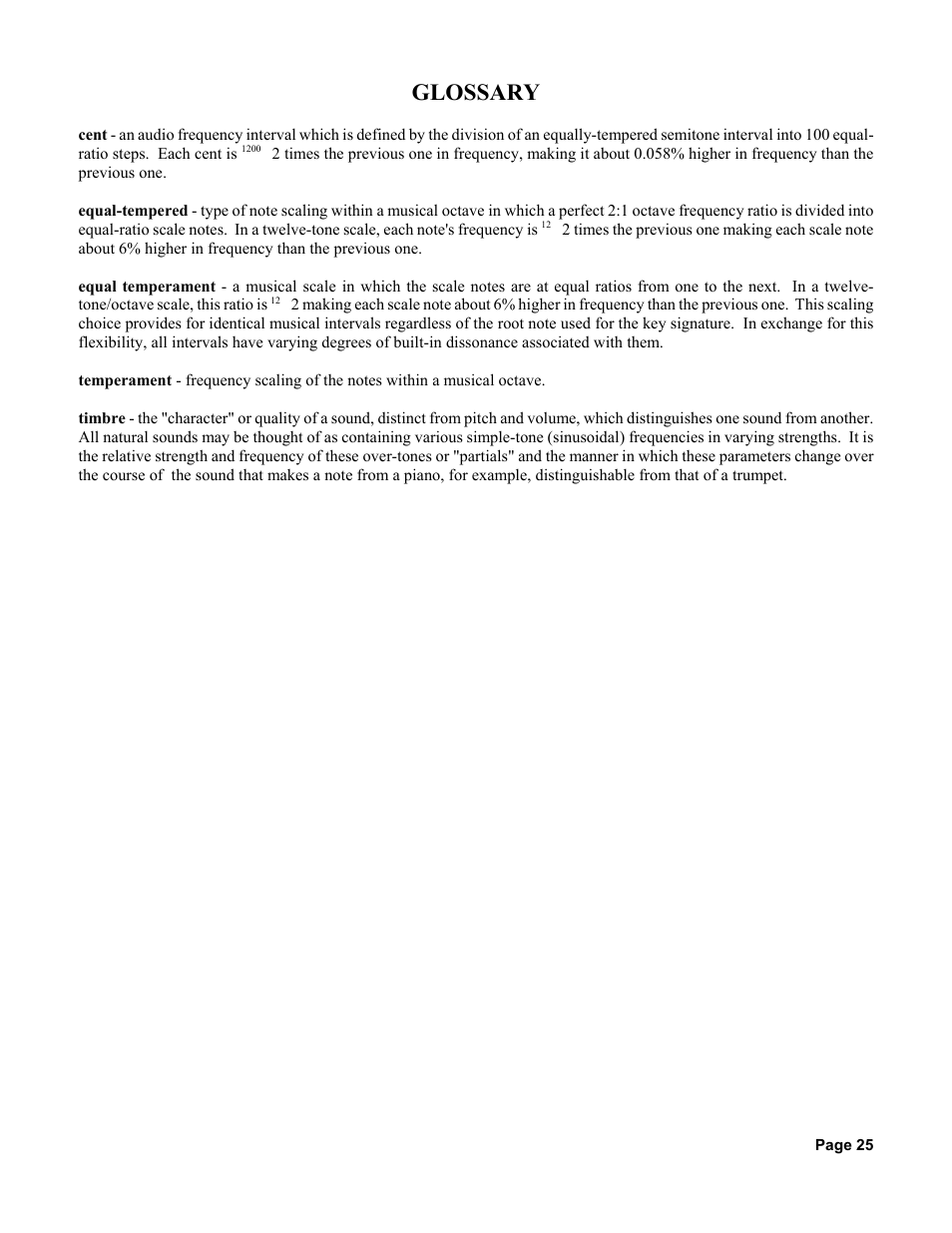 Glossary | Peterson AutoStrobe 490 User Manual | Page 23 / 27