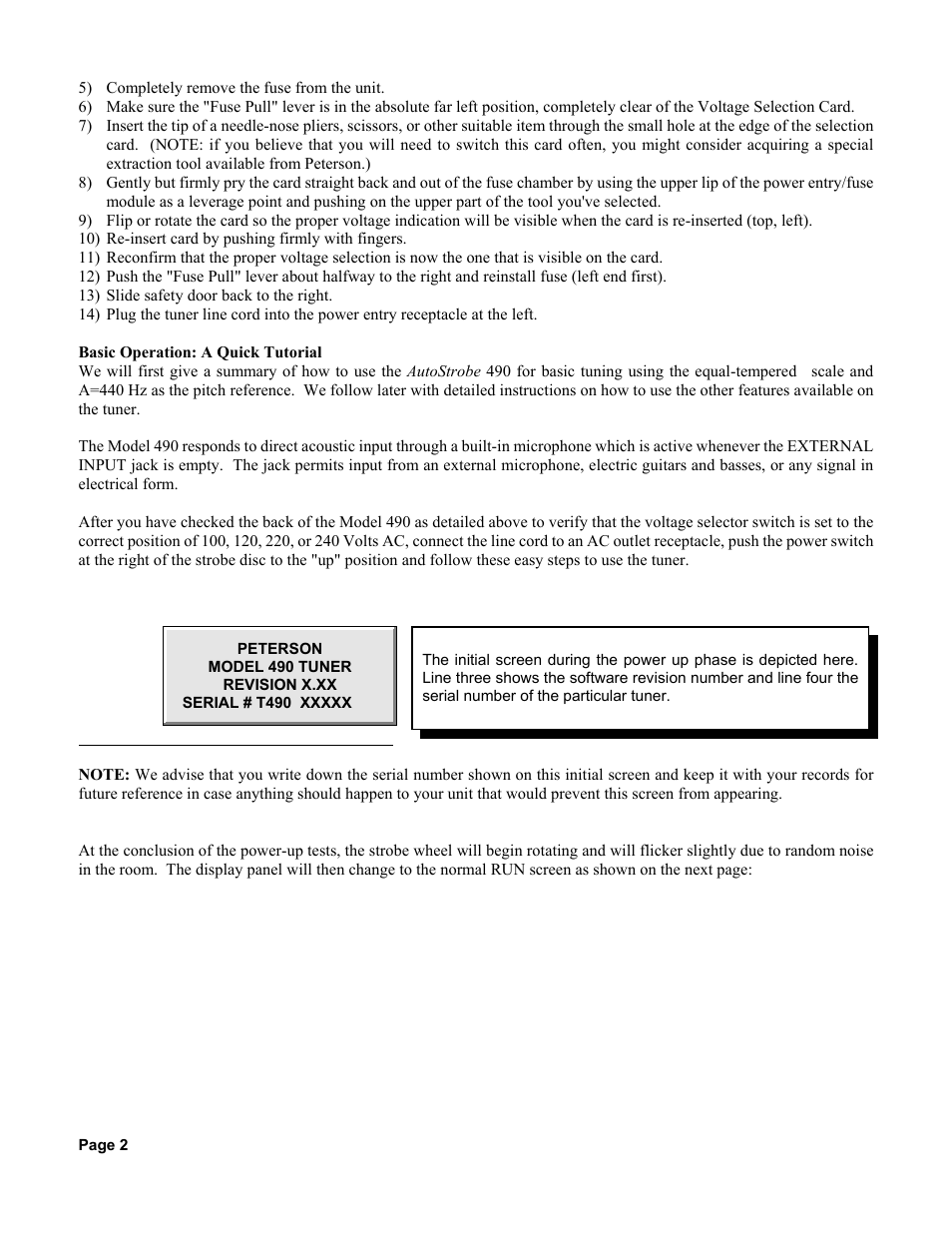 Peterson AutoStrobe 490 User Manual | Page 4 / 27