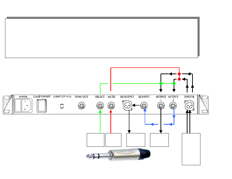 Stereo instrument - stroborack, 1 amp – pa (example: hybrid guitar/bass) | Peterson VS-R StroboRack User Manual | Page 37 / 43