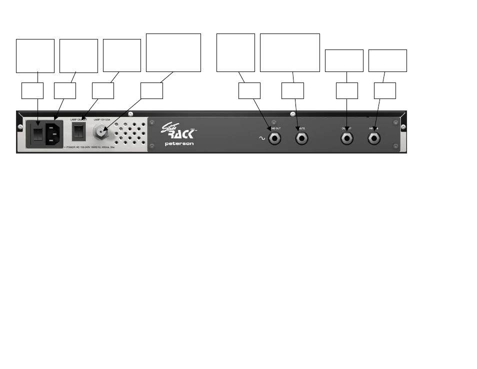 Stroborack, Rear panel features | Peterson VS-R StroboRack User Manual | Page 8 / 43