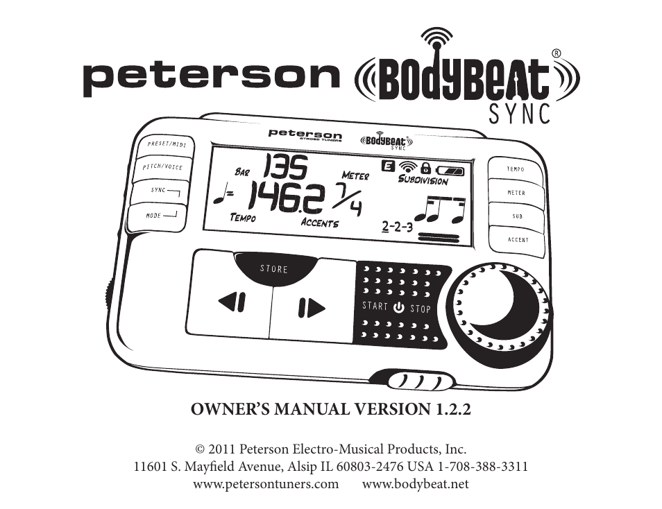 Peterson BBS-1 BodyBeat Sync User Manual | 36 pages