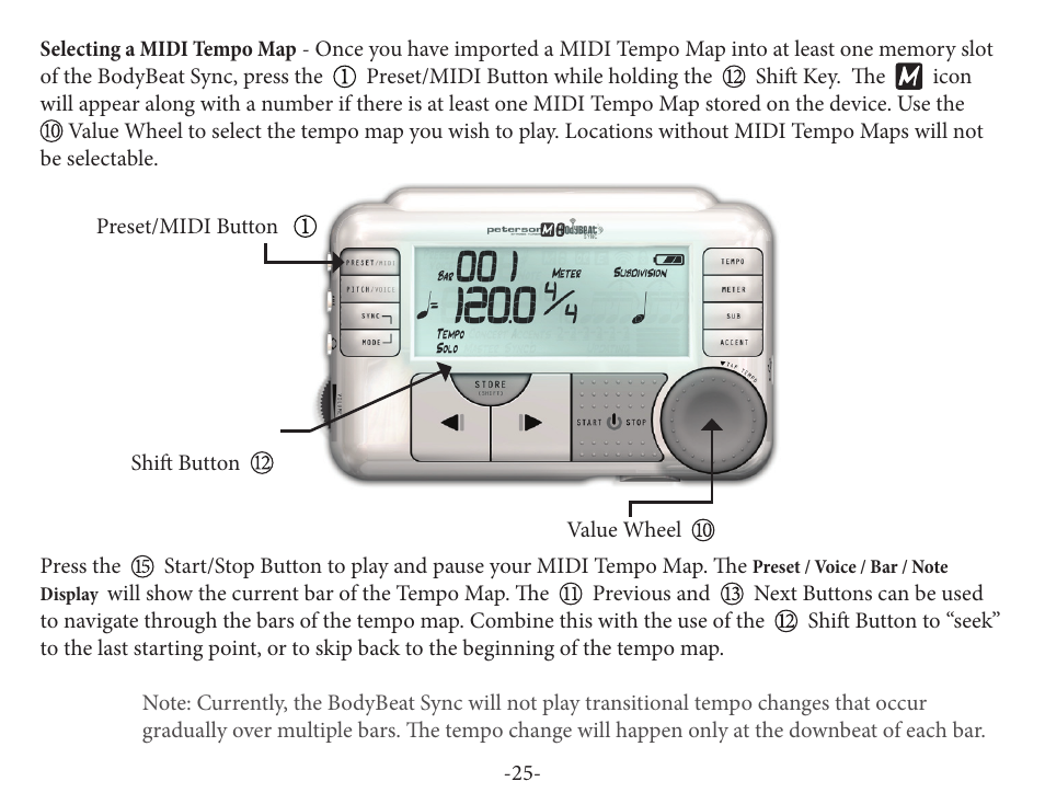 Peterson BBS-1 BodyBeat Sync User Manual | Page 25 / 36