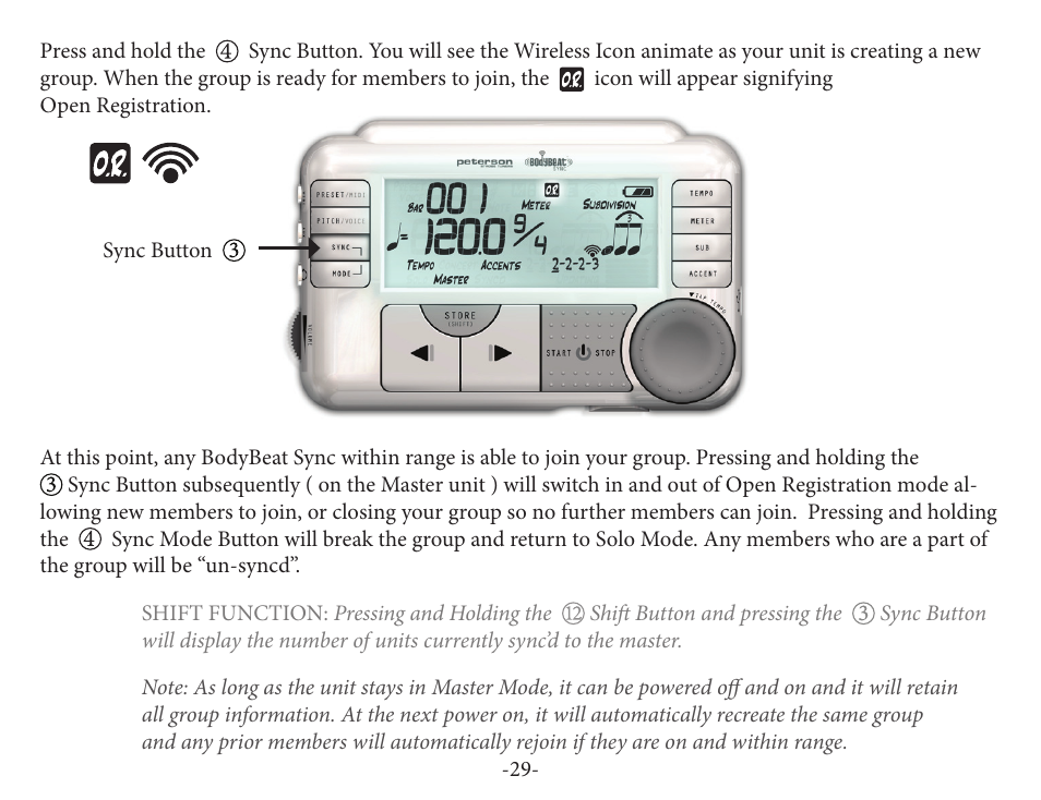 Peterson BBS-1 BodyBeat Sync User Manual | Page 29 / 36