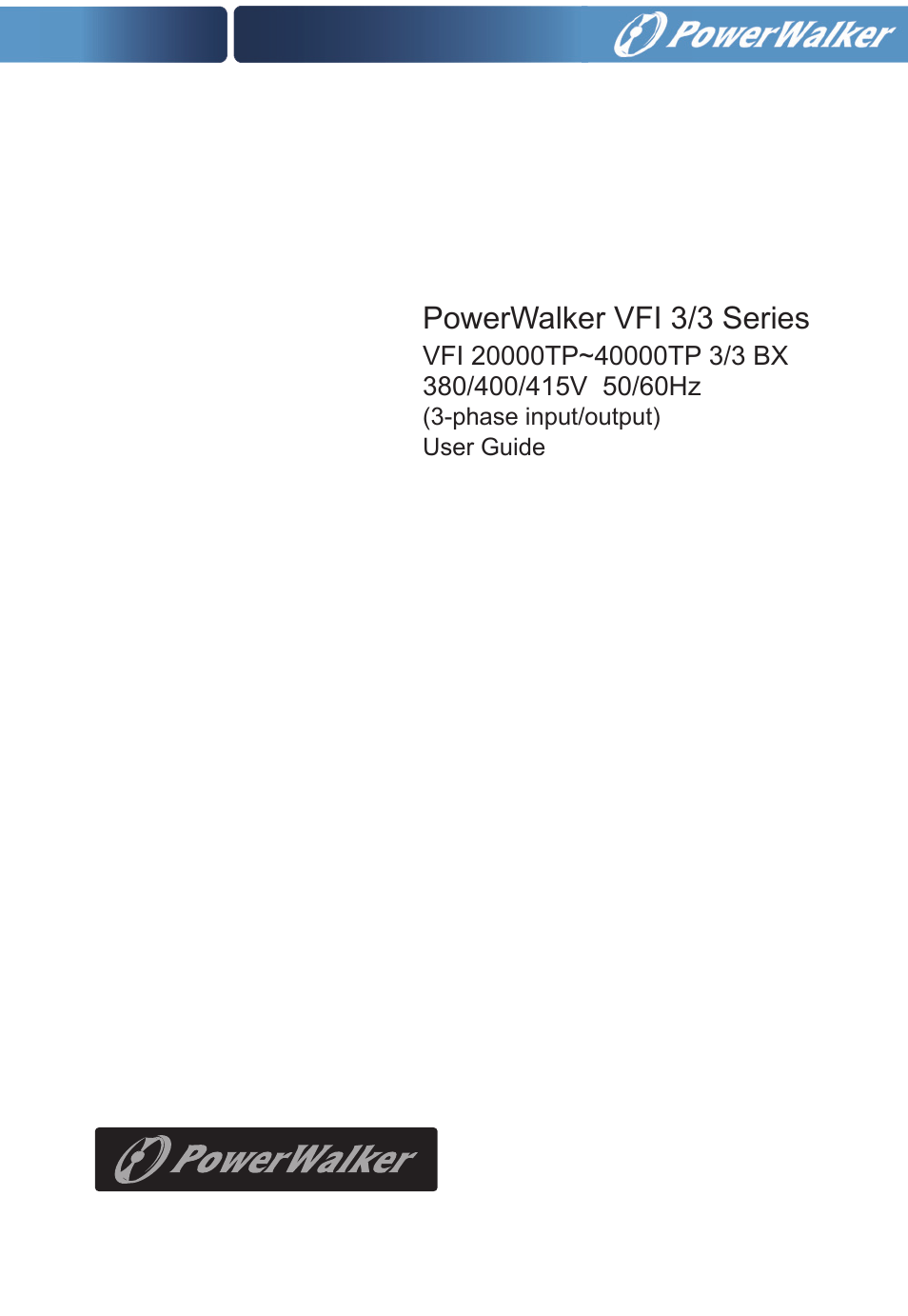 PowerWalker VFI 20000TP 3_3 BX User Manual | 36 pages