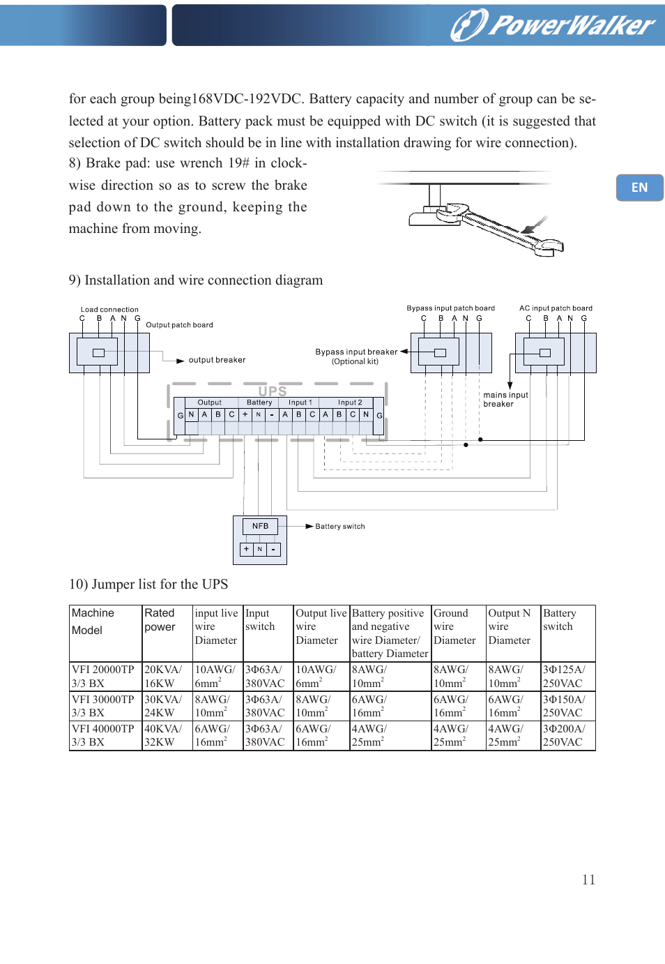 11 en | PowerWalker VFI 20000TP 3_3 BX User Manual | Page 17 / 36