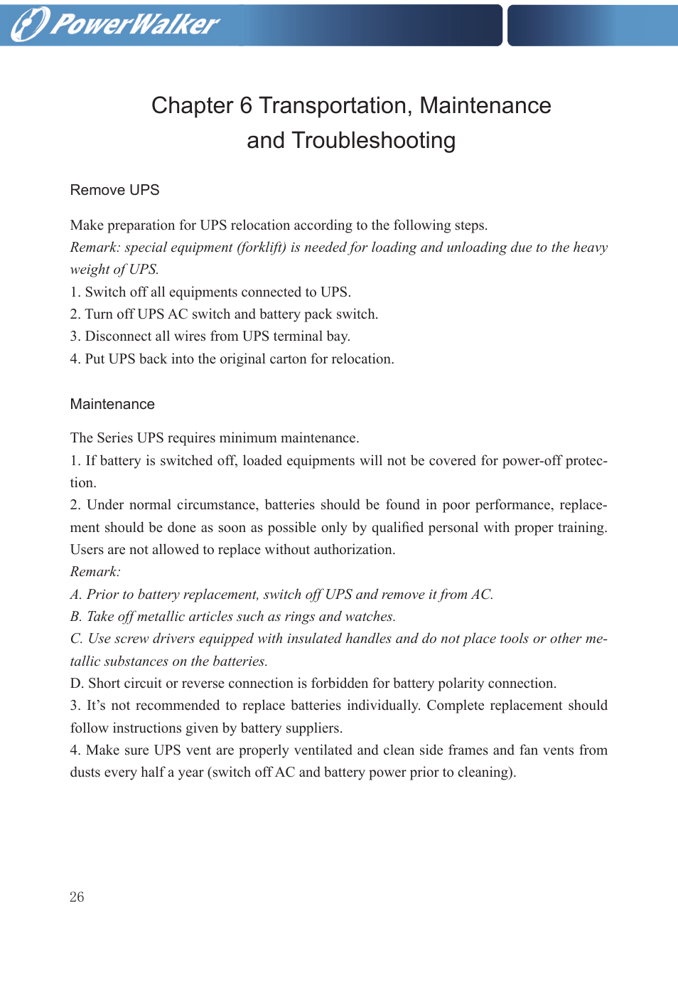 PowerWalker VFI 20000TP 3_3 BX User Manual | Page 32 / 36
