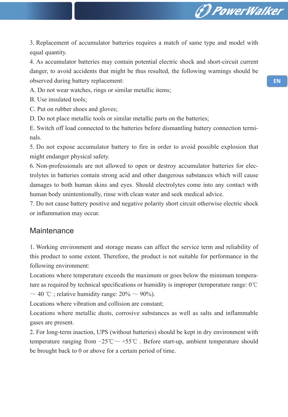 PowerWalker VFI 20000TP 3_3 BX User Manual | Page 5 / 36