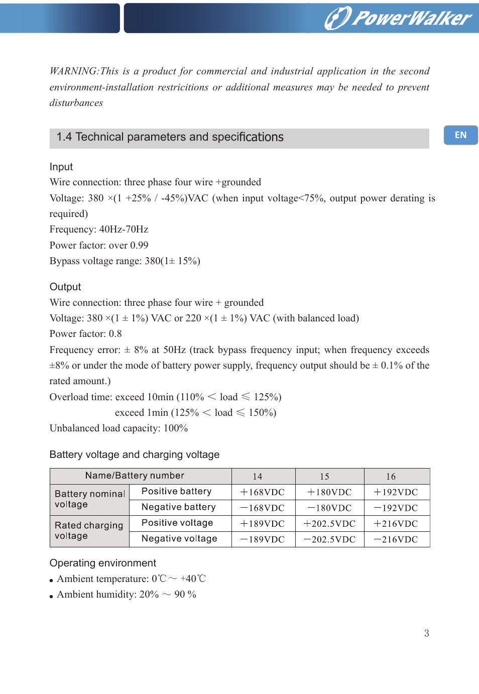 PowerWalker VFI 20000TP 3_3 BX User Manual | Page 9 / 36