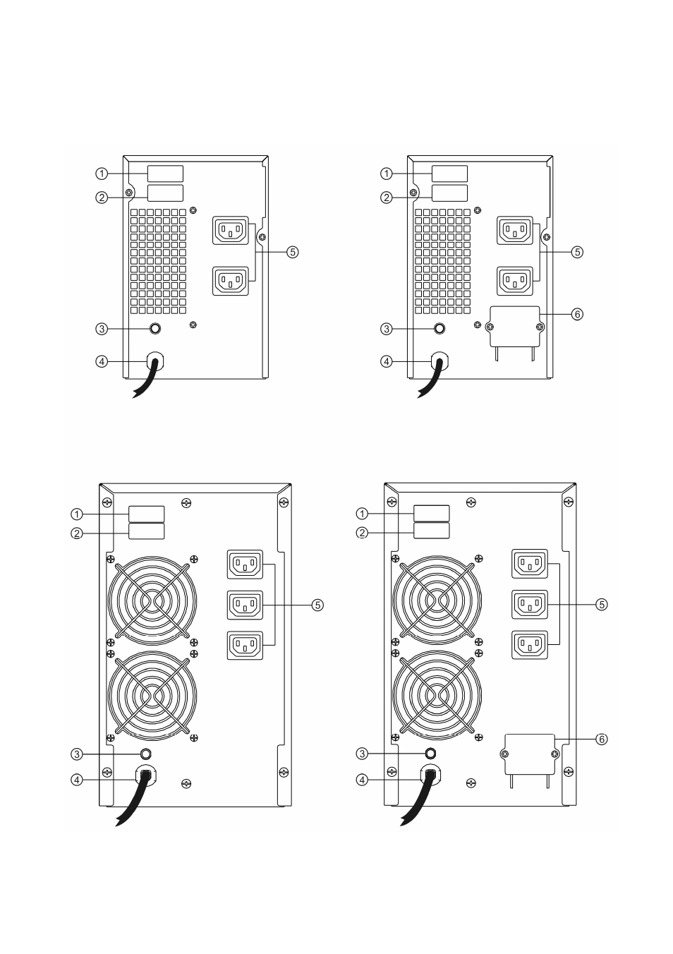 4 rear panel | PowerWalker VFI 1000 LE User Manual | Page 9 / 32