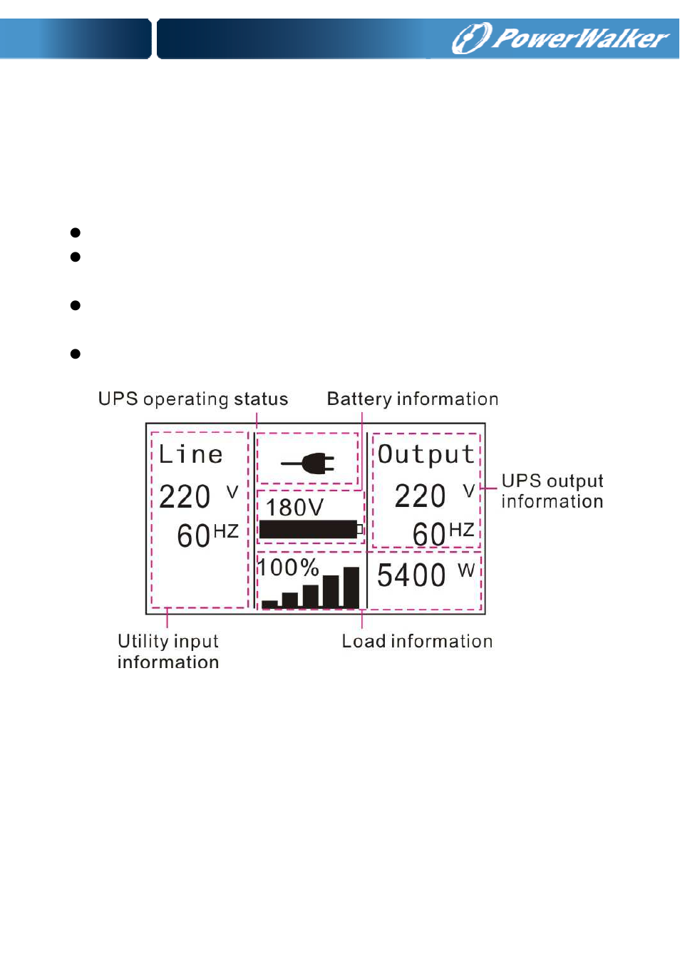 2 operating mode | PowerWalker Battery pack for VFI 10000P_RT LCD User Manual | Page 37 / 64