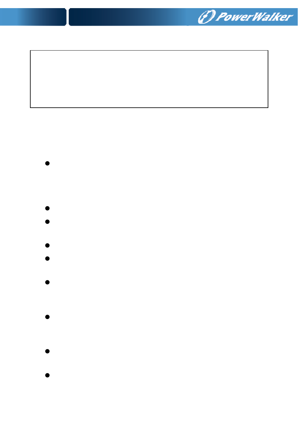 Safety warnings | PowerWalker Battery pack for VFI 10000P_RT LCD User Manual | Page 8 / 64