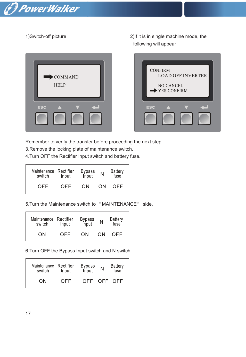 PowerWalker VFI 20000TP 3_3 BE User Manual | Page 22 / 60