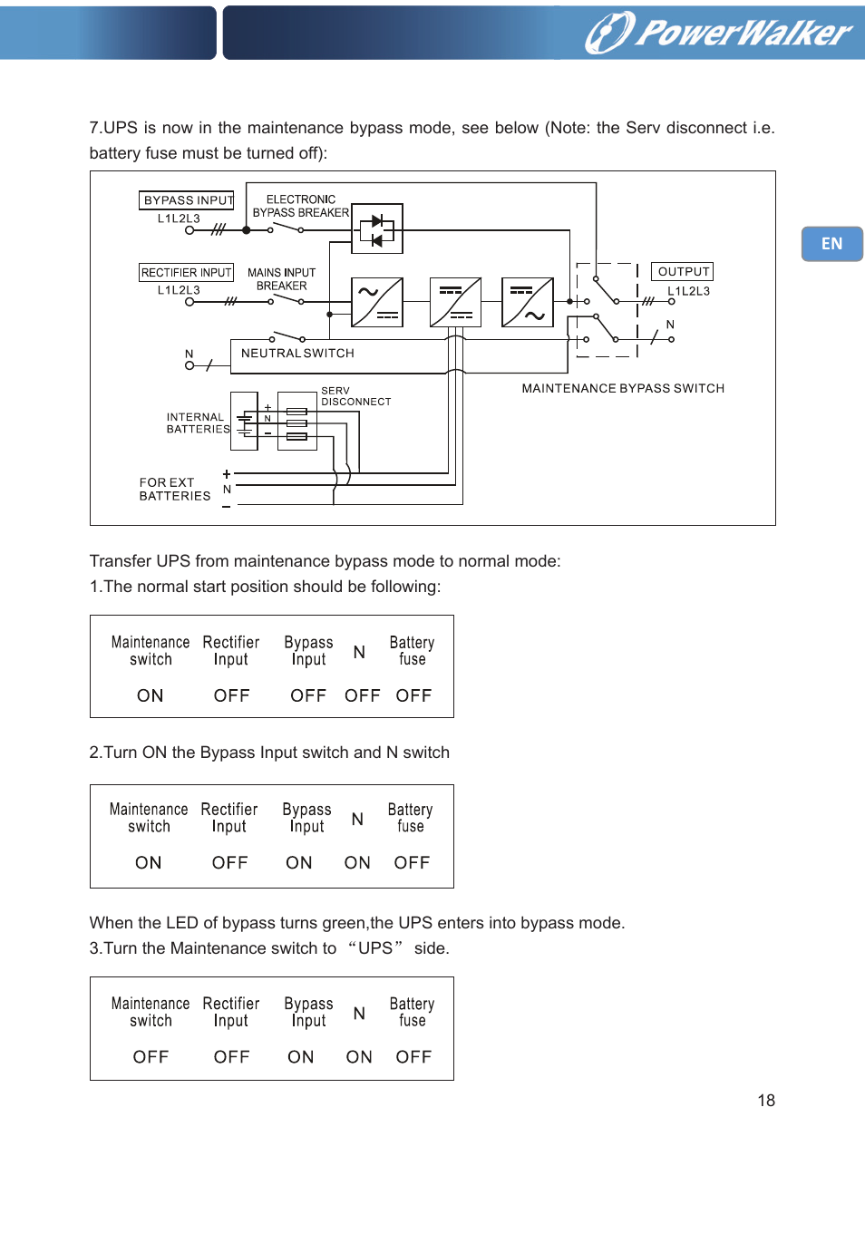 PowerWalker VFI 20000TP 3_3 BE User Manual | Page 23 / 60
