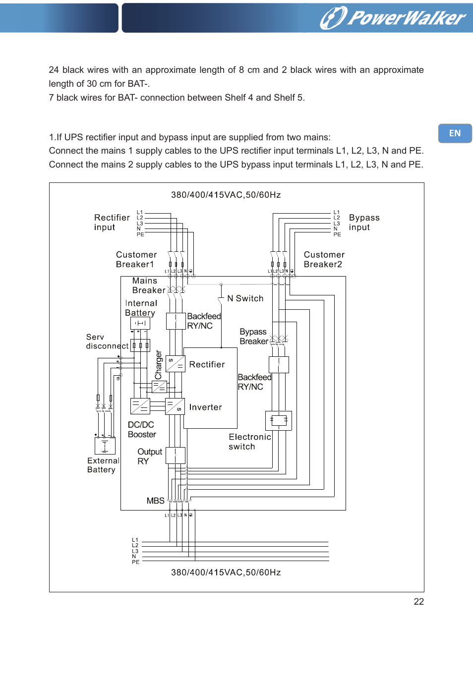 PowerWalker VFI 20000TP 3_3 BE User Manual | Page 27 / 60