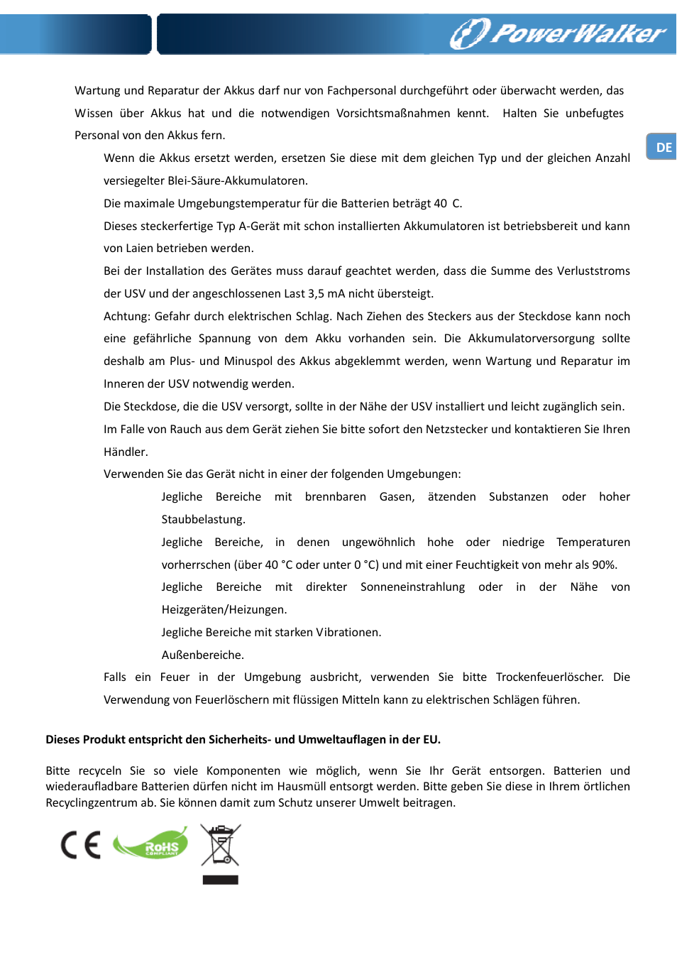 PowerWalker VI 400 SE User Manual | Page 14 / 220