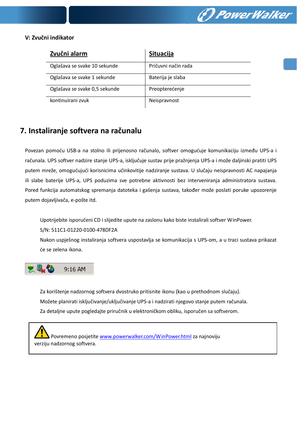 Instaliranje softvera na računalu | PowerWalker VI 400 SE User Manual | Page 174 / 220