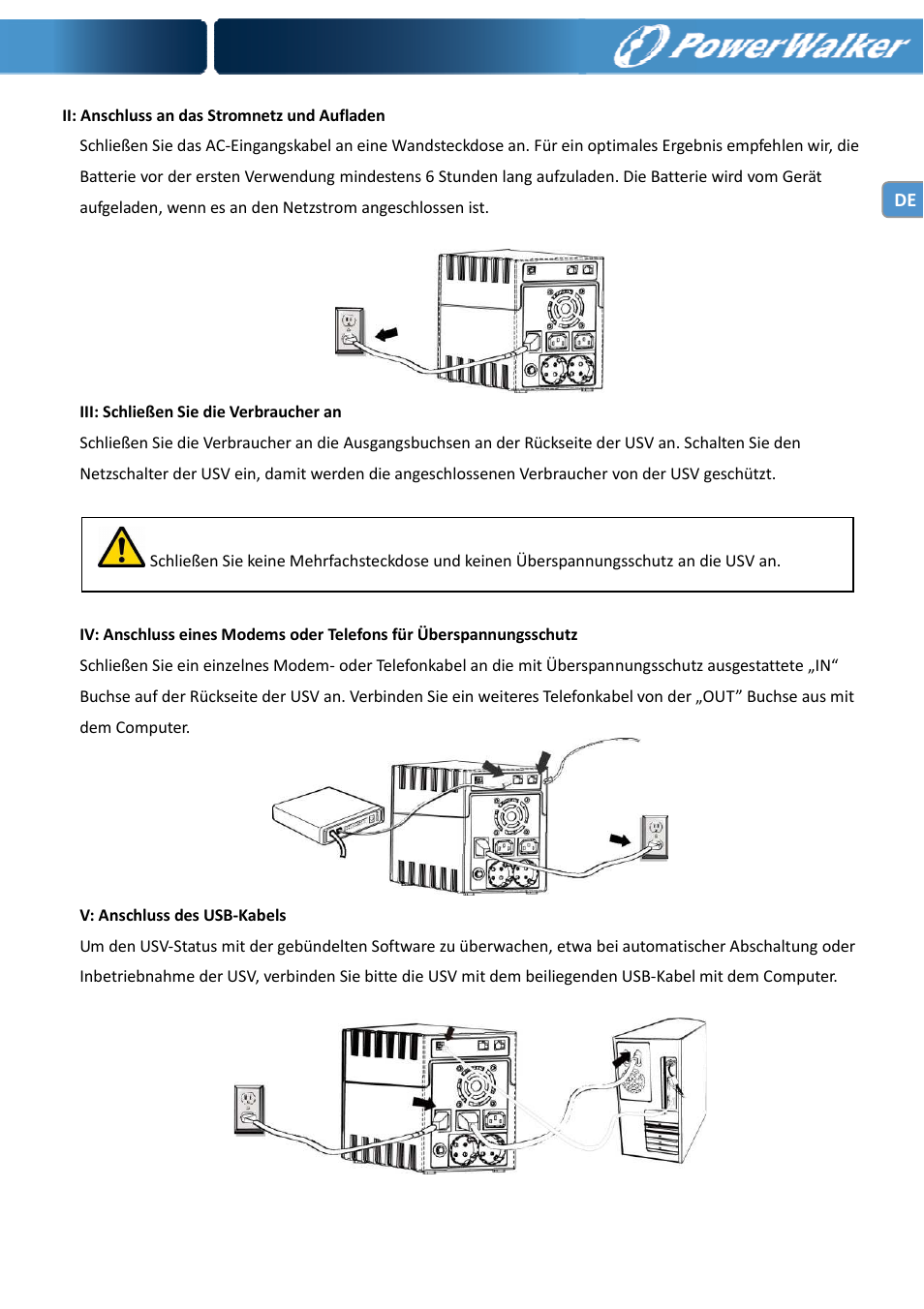 PowerWalker VI 400 SE User Manual | Page 18 / 220