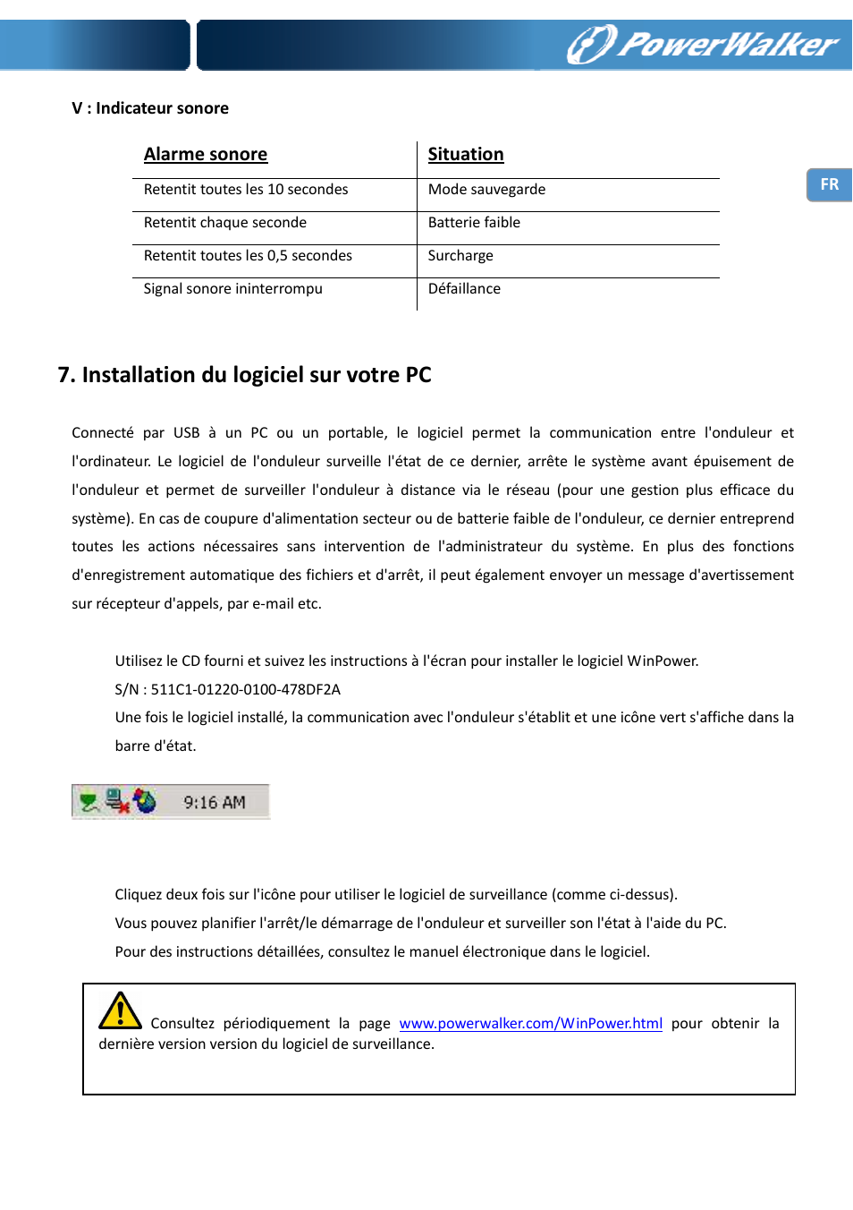 Installation du logiciel sur votre pc | PowerWalker VI 400 SE User Manual | Page 31 / 220