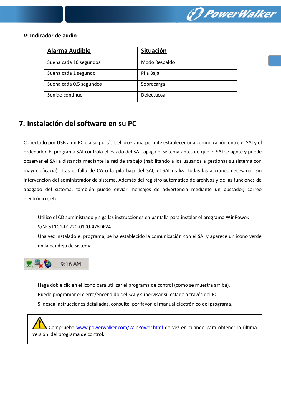 Instalación del software en su pc | PowerWalker VI 400 SE User Manual | Page 42 / 220