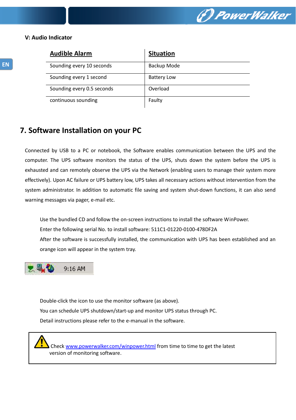Software installation on your pc | PowerWalker VI 400 SE User Manual | Page 9 / 220