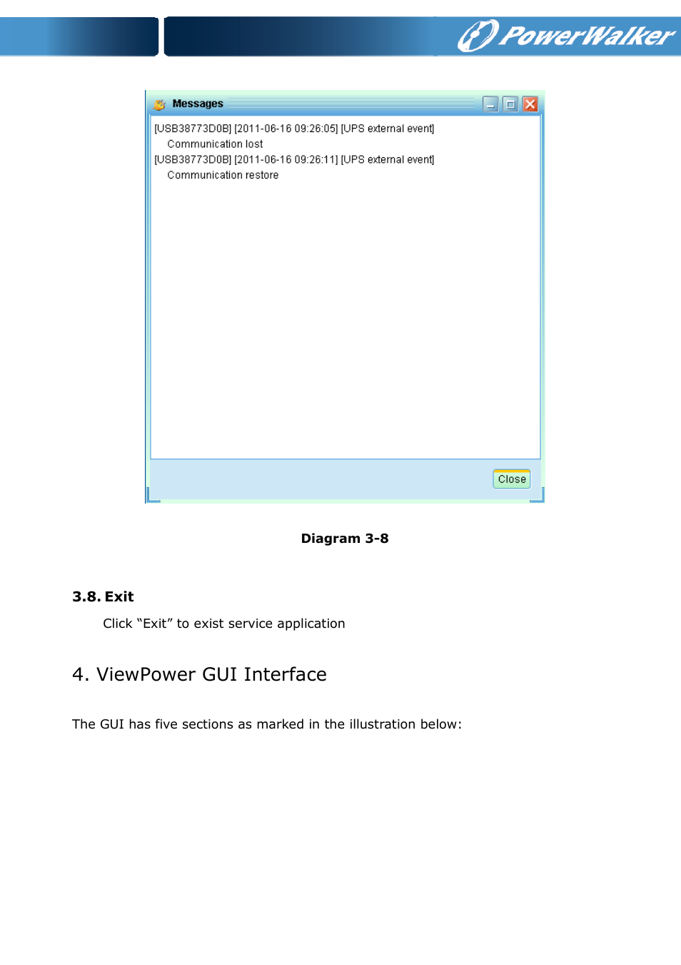 Viewpower gui interface | PowerWalker ViewPower PowerWalker User Manual | Page 19 / 53