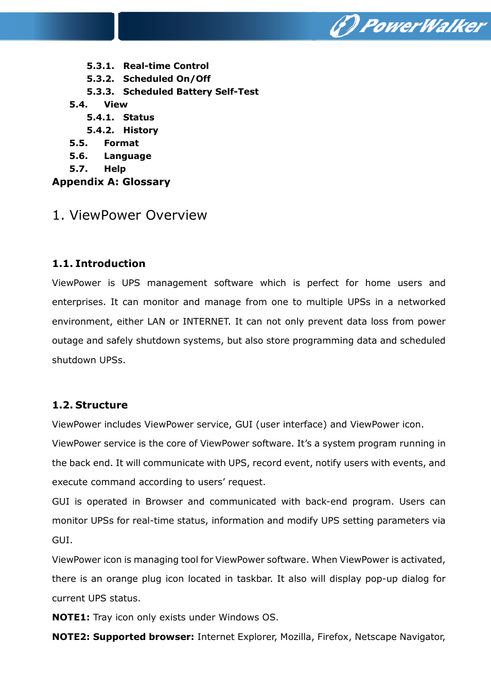 Viewpower overview | PowerWalker ViewPower PowerWalker User Manual | Page 3 / 53