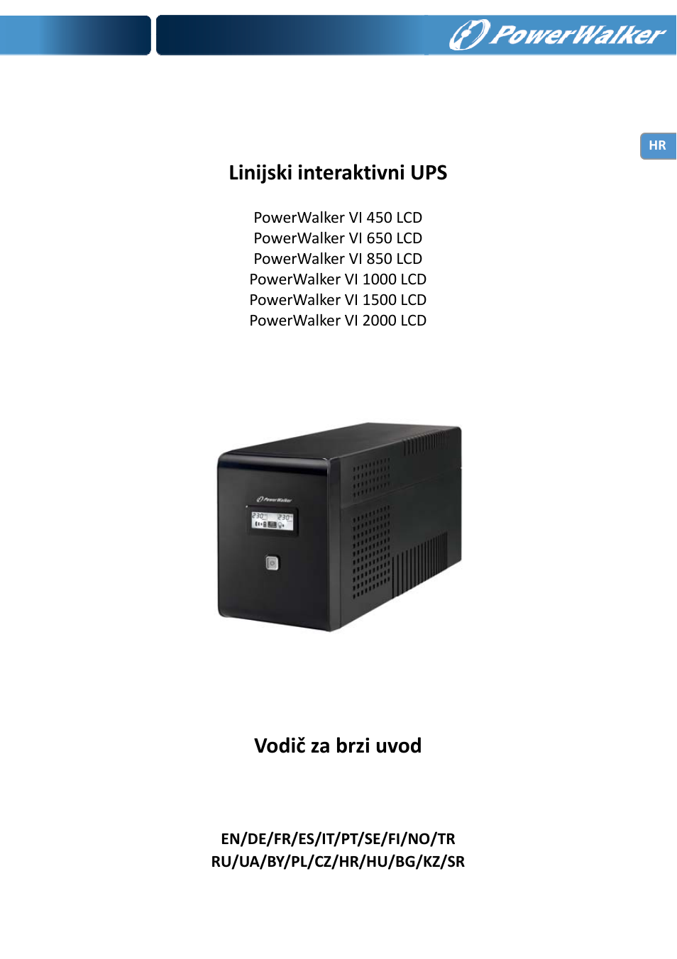 Linijski interaktivni ups, Vodič za brzi uvod | PowerWalker VI 650 LCD User Manual | Page 135 / 183