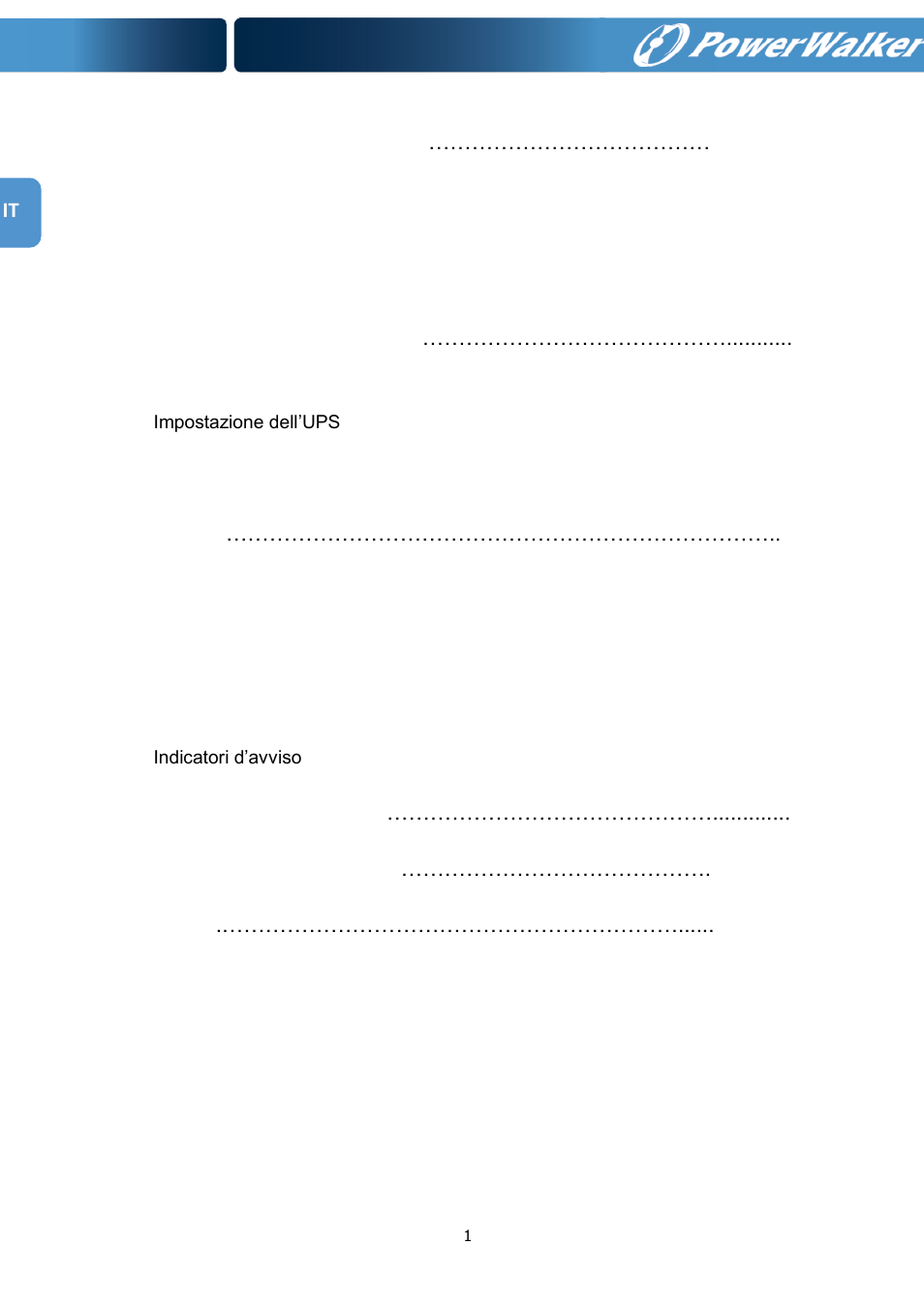 Indice | PowerWalker VFI 1000RM LCD User Manual | Page 82 / 140