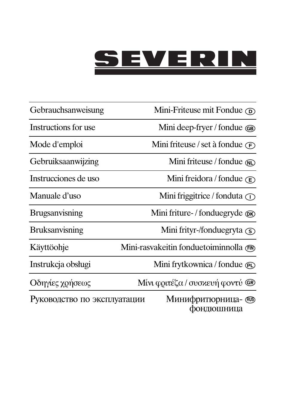 SEVERIN FR 2408 User Manual | 70 pages