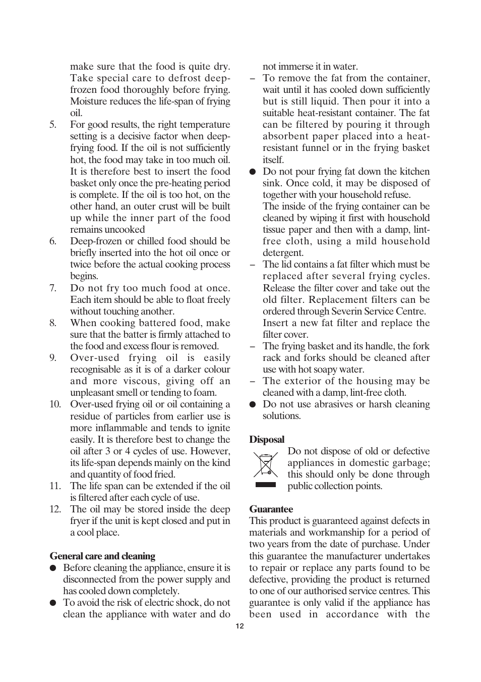 SEVERIN FR 2408 User Manual | Page 12 / 70