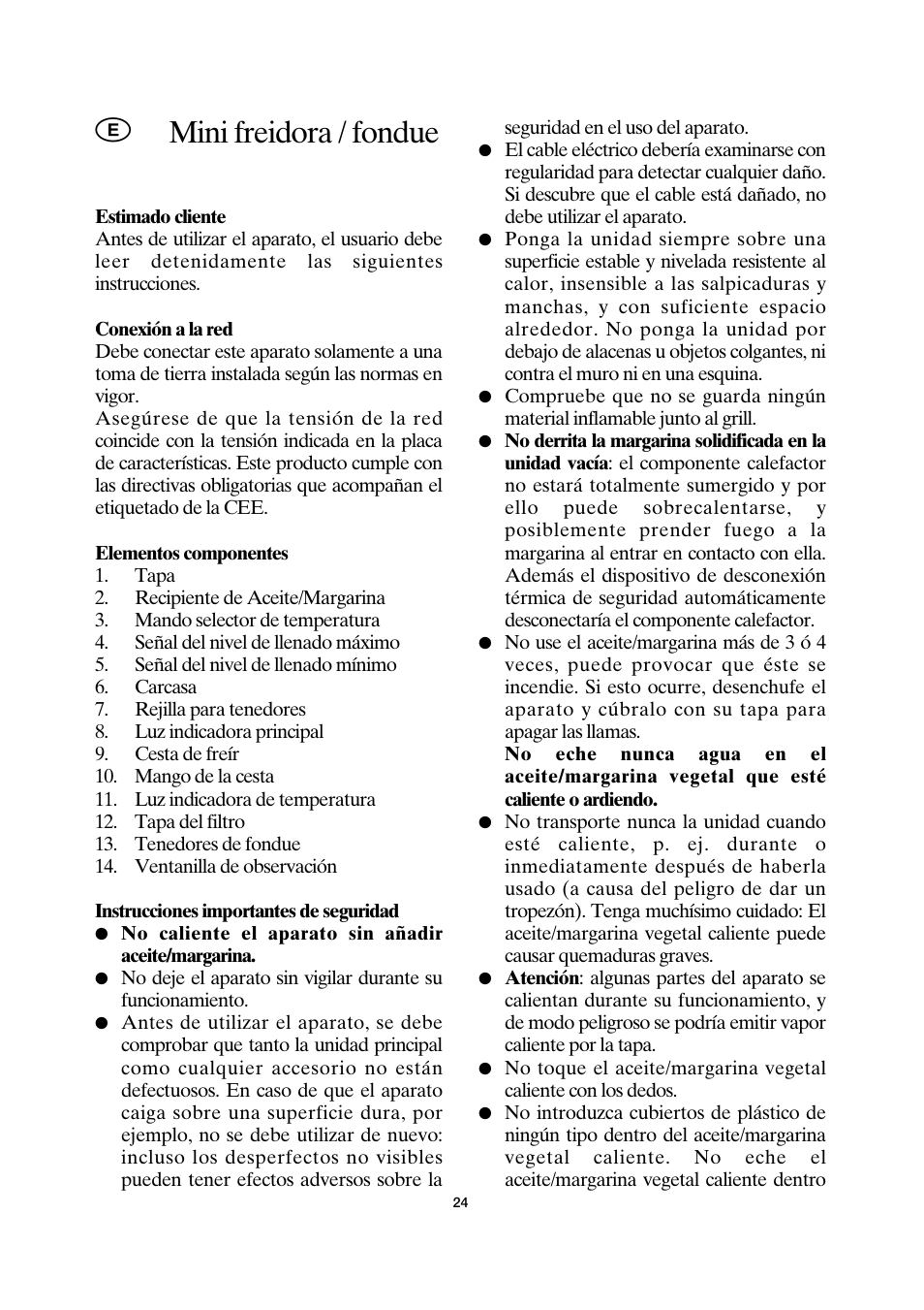 Mini freidora / fondue | SEVERIN FR 2408 User Manual | Page 24 / 70