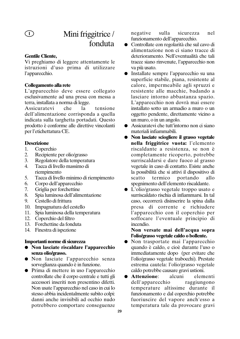 Mini friggitrice / fonduta | SEVERIN FR 2408 User Manual | Page 29 / 70